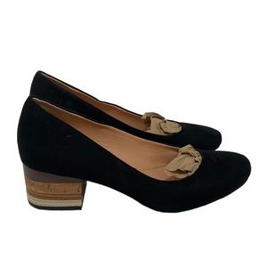 Women's Faryl by Farylrobin Bella Stack Block Heel Pumps Black Size 9